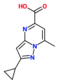 (image for) MCYC1196 2-Cyclopropyl-7-methyl-pyrazolo[1,5-a]pyrimidine-5-carboxylic acid